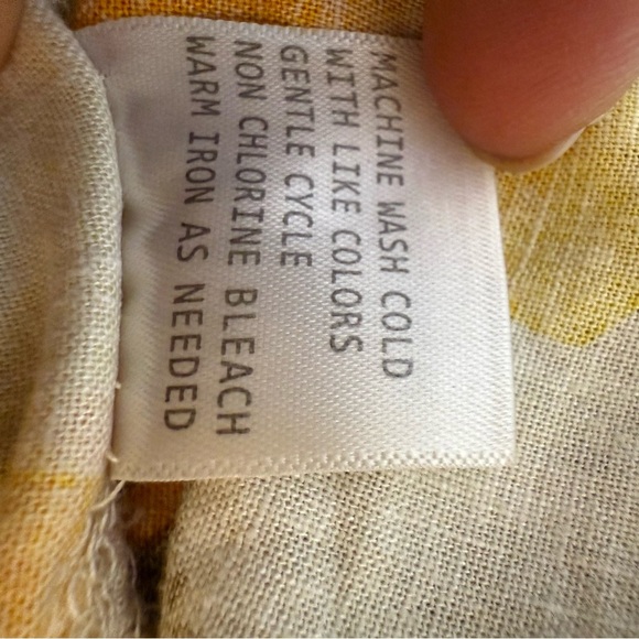 Artelier Nicole Miller | Linen Boho Orange & Lemon Tunic | Sz S - Picture 10 of 10